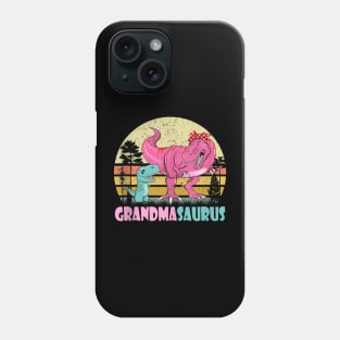 Grandmasaurus T Rex Dinosaur Grandma Saurus Family Matching Phone Case