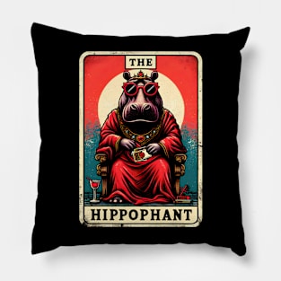 The Hippophant Hierophant Funny Wild Animal Tarot Card Pun Pillow