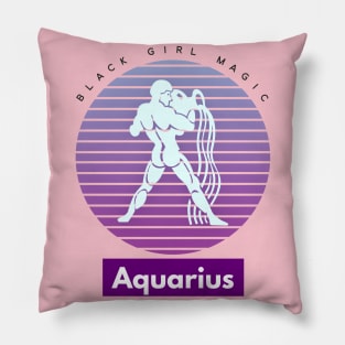 Aquarius Black Girl Magic (Zodiac Sign) Pillow