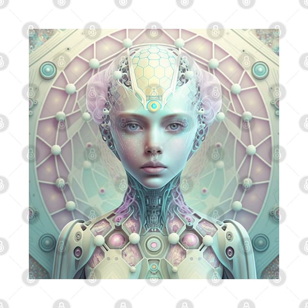 Portrait in Pastel Colors of A Fractal Robot by daniel4510