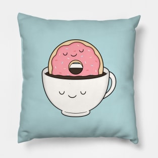 Coffee Loves Donut Pillow