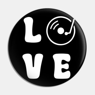 Love Vinyl White Pin