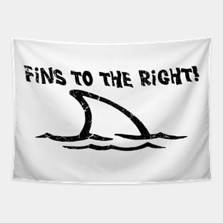 Fins To The Right Tapestry
