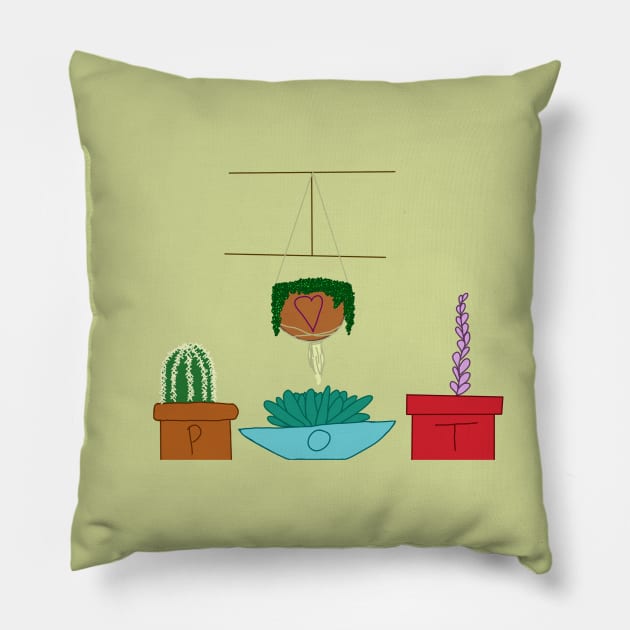 I love Pot Pillow by MariAnnaSmithDesigns