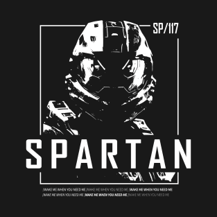 Halo game quotes - Master chief - Spartan 117 - Stencil #1 T-Shirt