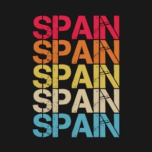 Spain Retro Vintage Distressed Country Souvenir Gift T-Shirt