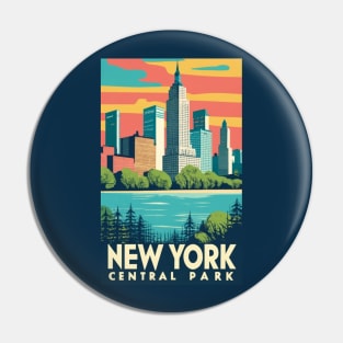 A Vintage Travel Art of New York - US Pin