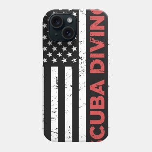 SCUBA DIVING American Flag Phone Case