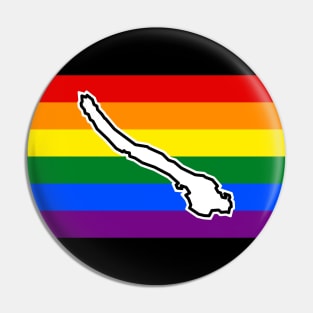 Galiano Island BC - Rainbow Pride Flag - LGBTQ Colours - Galiano Island Pin