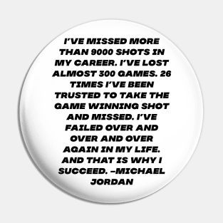 Michael Jordan's Quote Pin