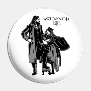 Laszlo and Nadja-White black Pin