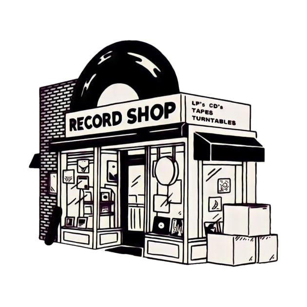 Record shop by OldSchoolRetro