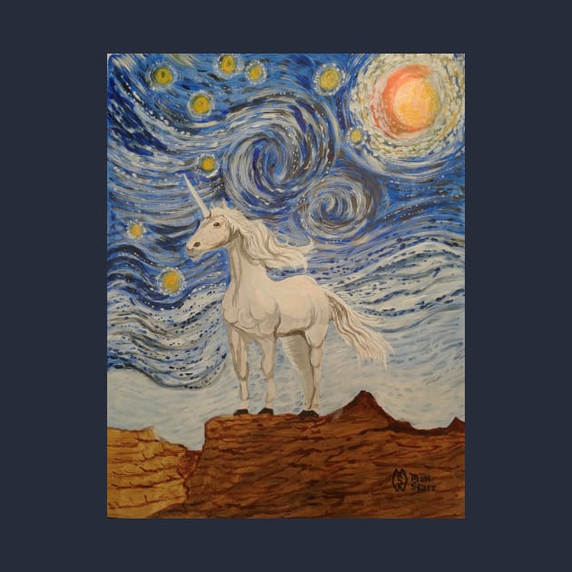 Unicorn Starry Night by Matt Starr Fine Art