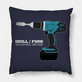 Drill/Fork by doctorheadly Pillow