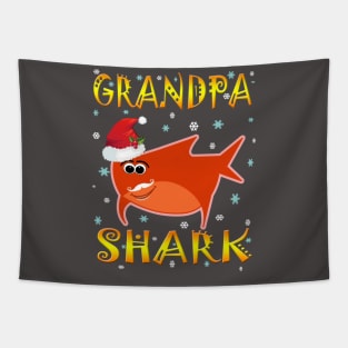 Christmas Grandpa Shark Funny  Design Gift Idea Tapestry