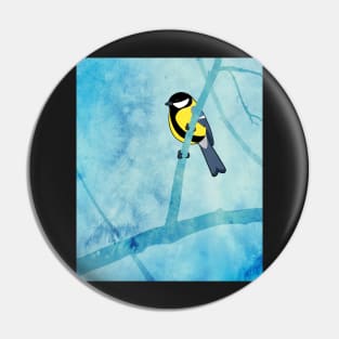 Great Tit (Parus major) Pin