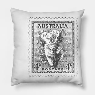 Australia Koala Vintage Stamp Pillow