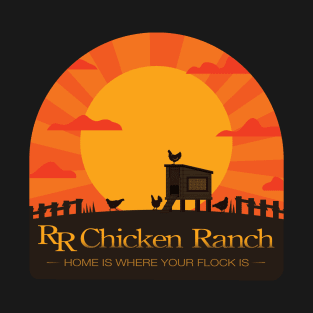 R&R Chicken Ranch Sunset on the Farm T-Shirt
