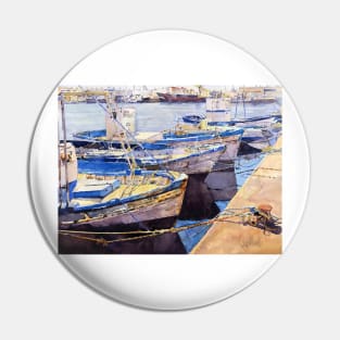 Boats In The Fishing Port, Almeria Pin