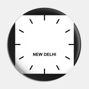 NEW DELHI Time Zone Wall clock Pin