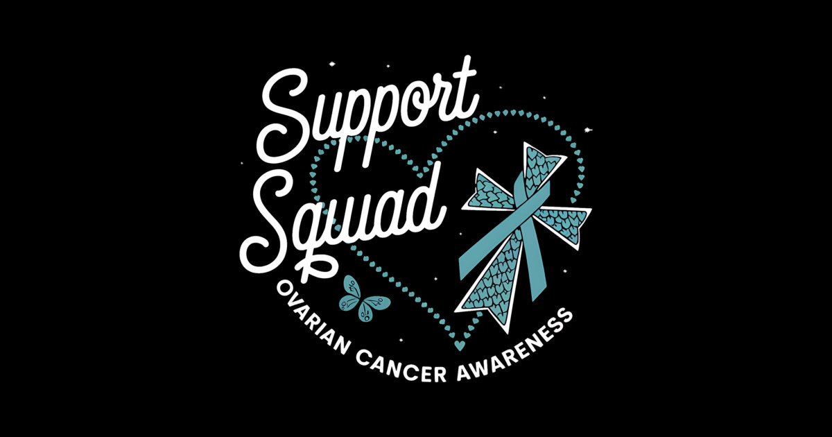 Support Squad Heart Christian Cross Ovarian Cancer Awareness - Support ...