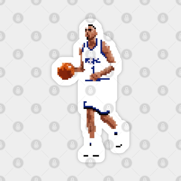 Anfernee Hardaway Pixel Dribble Magnet by qiangdade