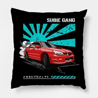 Subie Gang WRX STi (Candy Red) Pillow