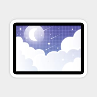 Lofi Dream Sky Grid Magnet