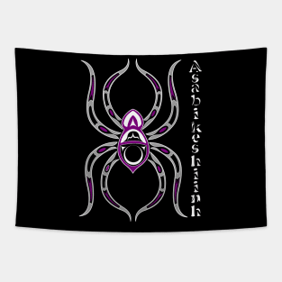 Asabikeshiinh (spider) Asexual Pride Tapestry