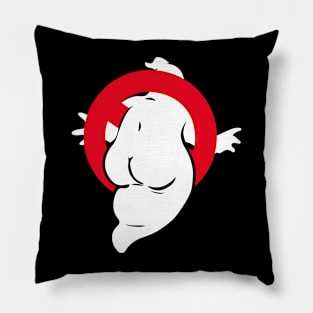 Ghostbusters Logo Behind Pillow