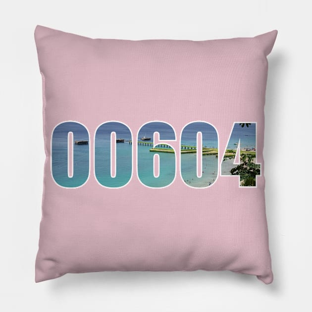 Aguadilla 00604 zip code Pillow by Veronica Morales Designer