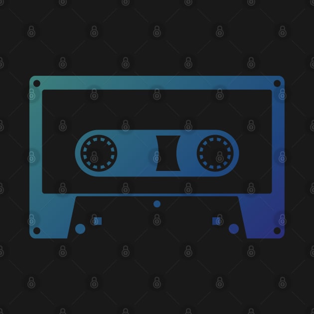 Blue Cassette tape by area-design