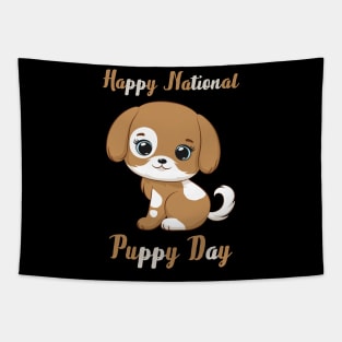 Happy National Puppy Day, Puppy Day 2023 Tapestry