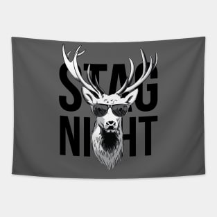 Stag Night Cool Bachelor Party Design Tapestry