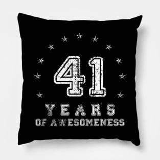 Vintage 41 years of awesomeness Pillow