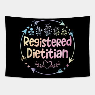 Registered Dietitian cute floral watercolor Tapestry