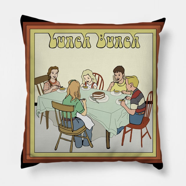 Lunch Bunch Pillow by Slightly Unhinged