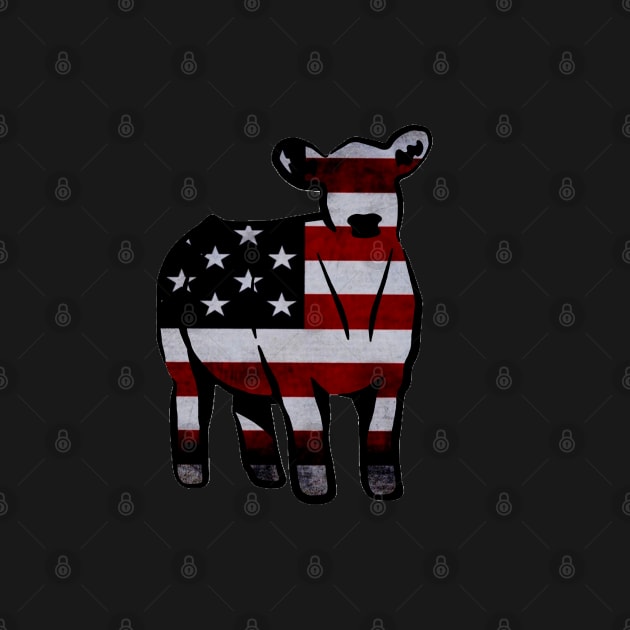 American Flag Cow Silhouette  - NOT FOR RESALE WITHOUT PERMISSION by l-oh