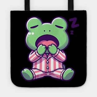 Pajama-Clad Frog: A Design Journey into Whimsical Slumber Tote