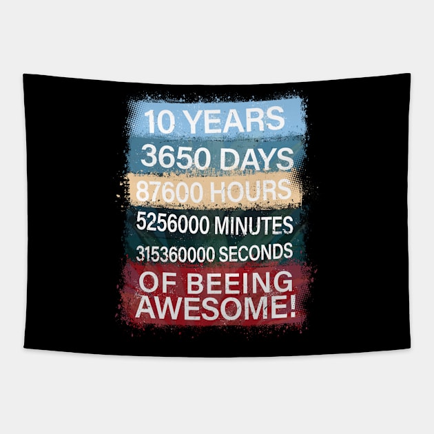 10 Years old Beeing Awesome Tapestry by hoopoe