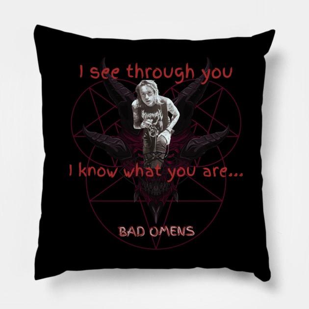 Bad Omens, Glass Houses. Pillow by GenXDesigns