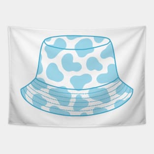 Light blue cow print bucket hat Tapestry