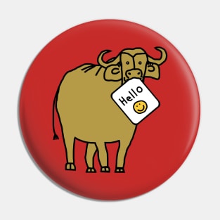 Ox Says Hello in the Year of the Ox Pin