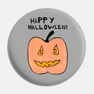 Happy Halloween Pumpkin by Joey - Homeschool Art Class 2021/22 Art Supplies Fundraiser Pin
