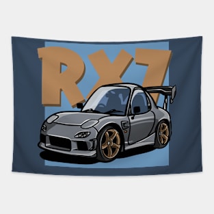 Mazda RX7 Caricature Tapestry