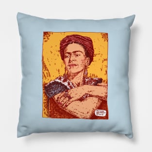 Frida Kahlo, by Maximiliano Lopez Barrios Pillow