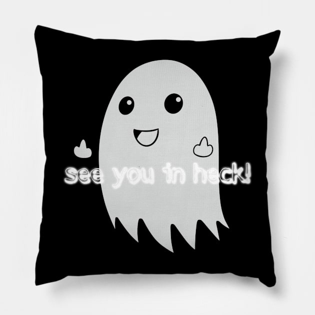 Heckin Boo Pillow by Meowlentine