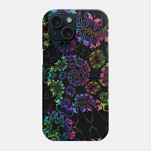 Black Tie Dye Goth Rainbow Spiral Phone Case