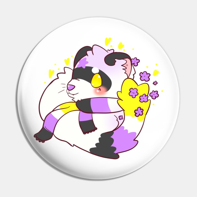 No-binary Ferret Pin by BubblegumGoat