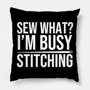 Funny Stitching Quote Pillow